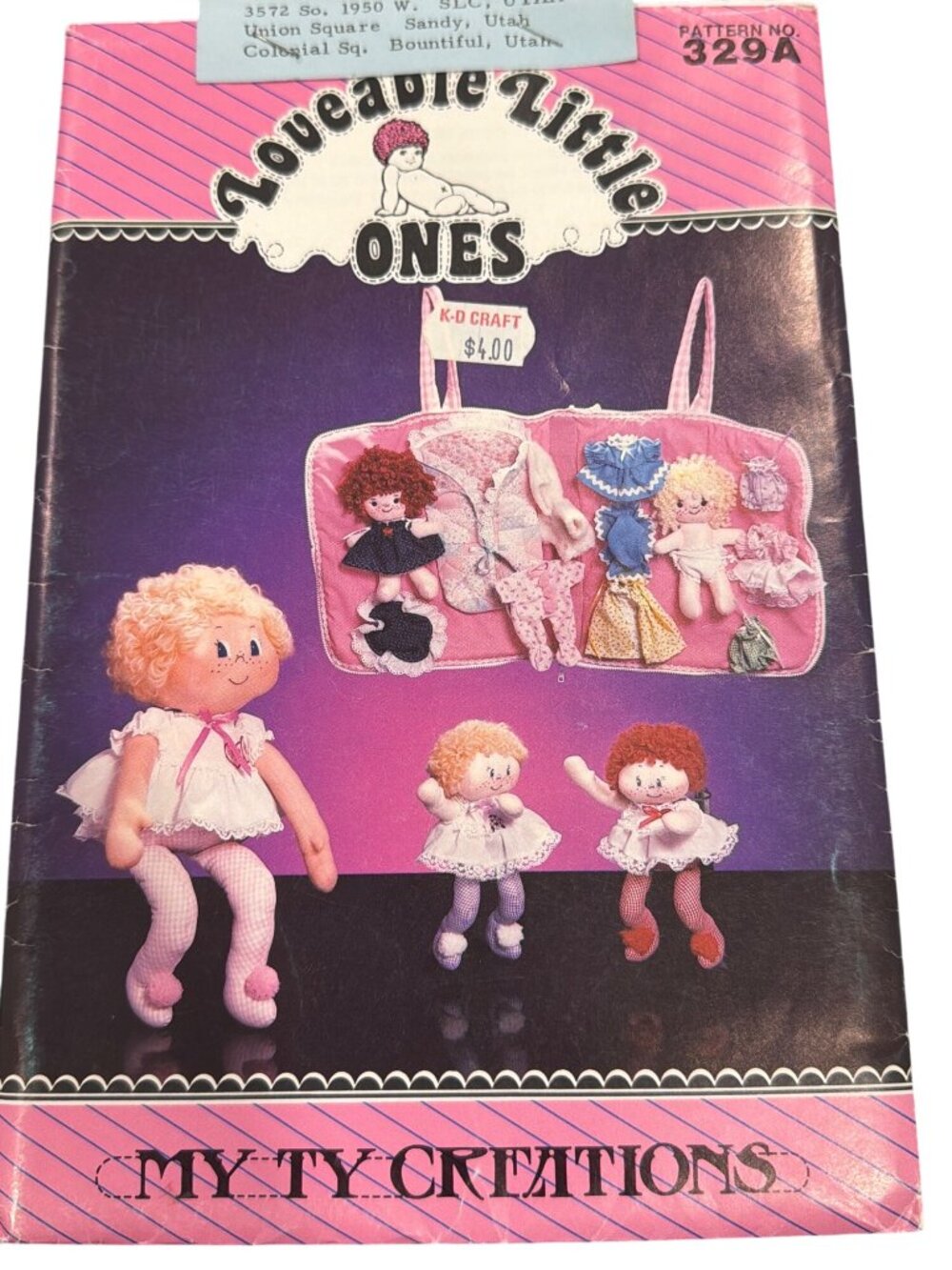 Loveable Little Ones Doll Pattern 329A My Ty Creations 10" Quiet Dolls